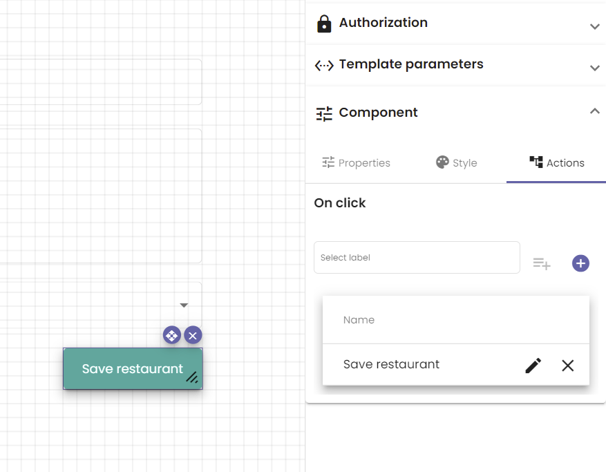 Button action nocode