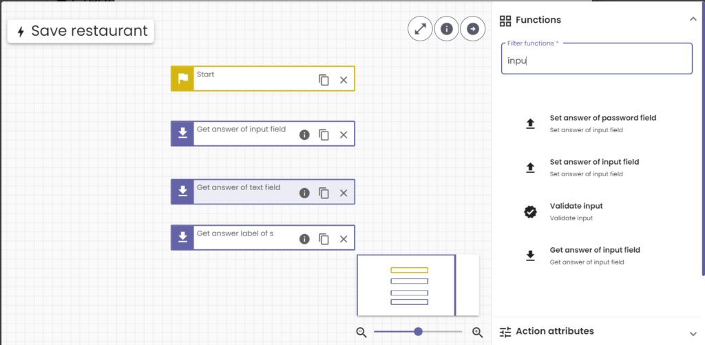 dragging and dropping nocode logic