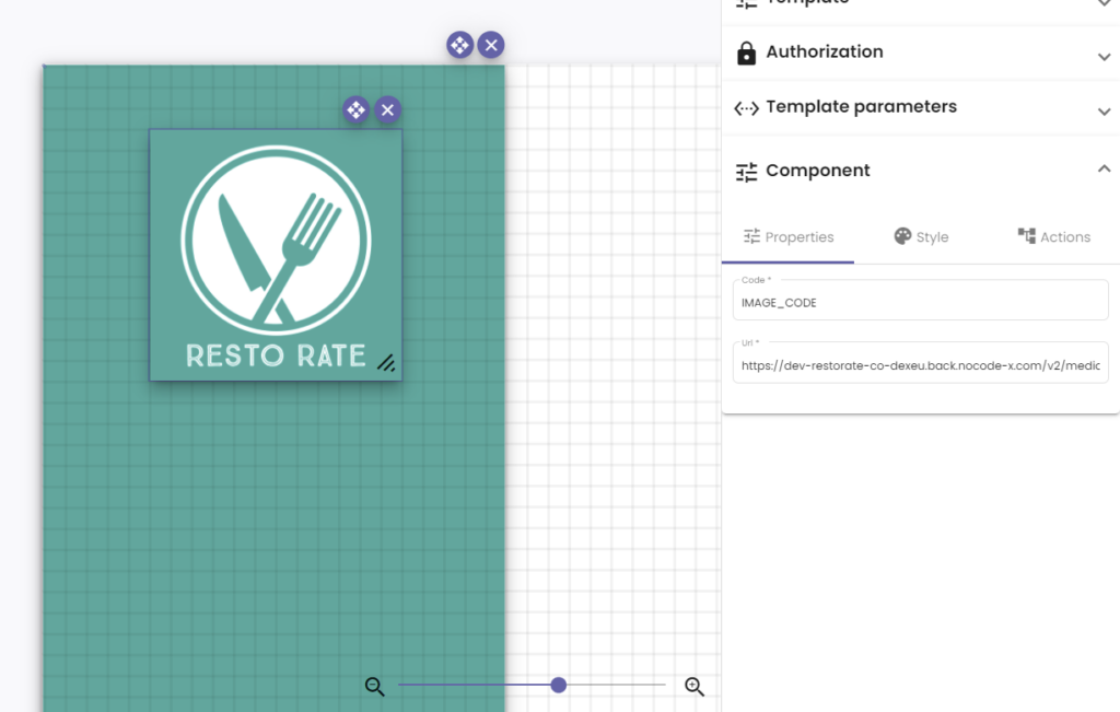 Nocode adding images