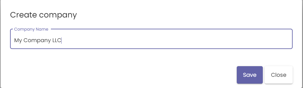 Choose company name.