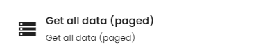Get all data (paged) function.