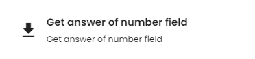 Get answer of number field function.