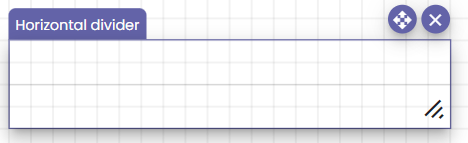 The horizontal divider component.