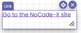 A link component to the NoCode-X site.