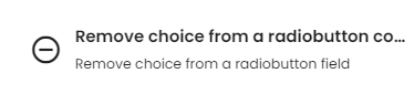 Remove choice from a radiobutton component function.