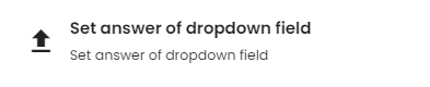 Set answer of dropdown field function.