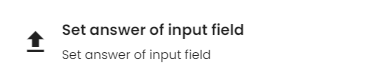 Set answer of input field function.