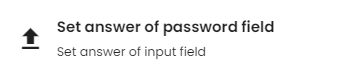 Set answer of password field function.