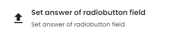 Set answer of radiobutton field function.