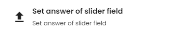 Set answer of slider field function.