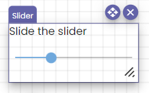 The slider component.