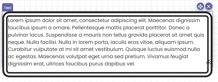 A text component with example text.