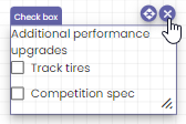 Shows how to delete a component, specifically a check box component.