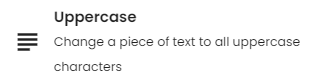 The Uppercase function.