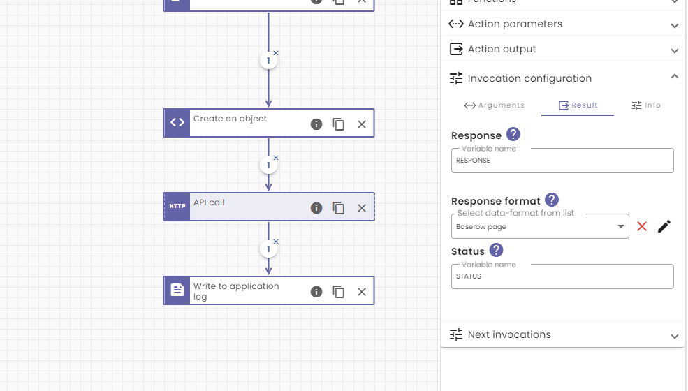 Api call result no code