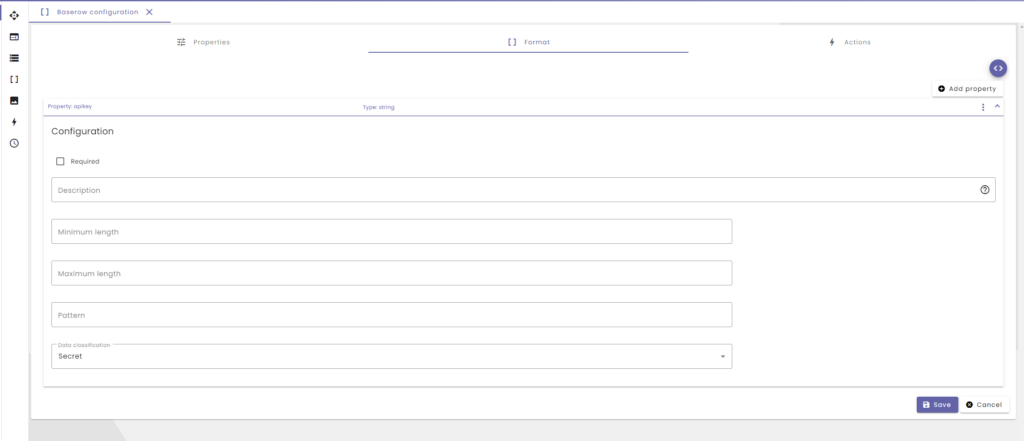 Baserow dataformat