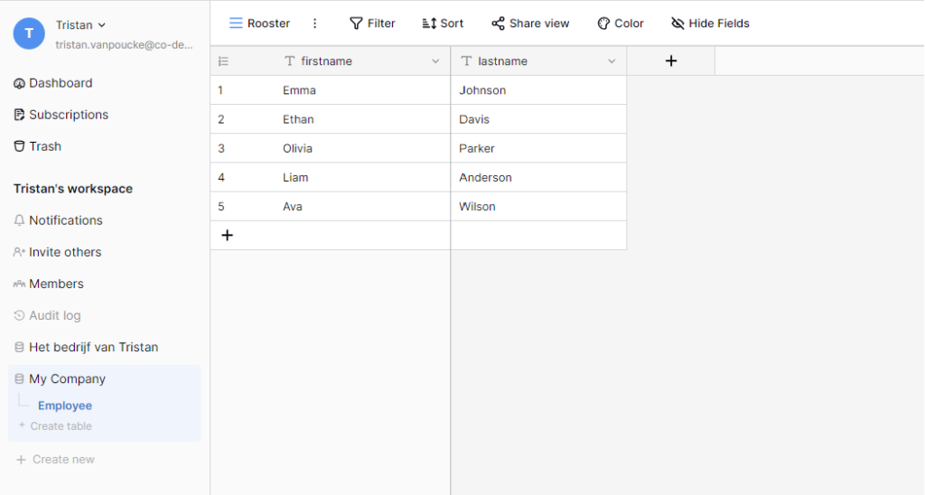 integrate nocode-x with baserow