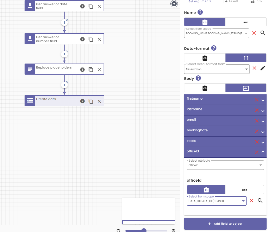 Create booking reservation nocode.