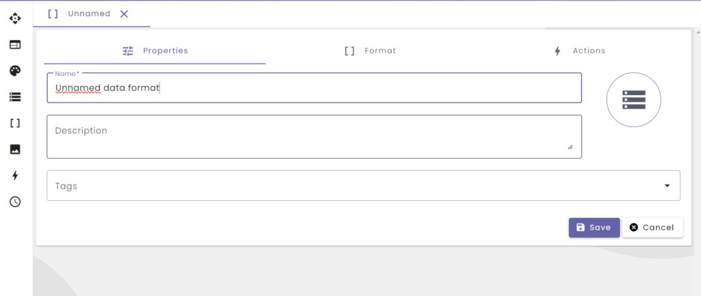 Create a new data-format within nocode-x