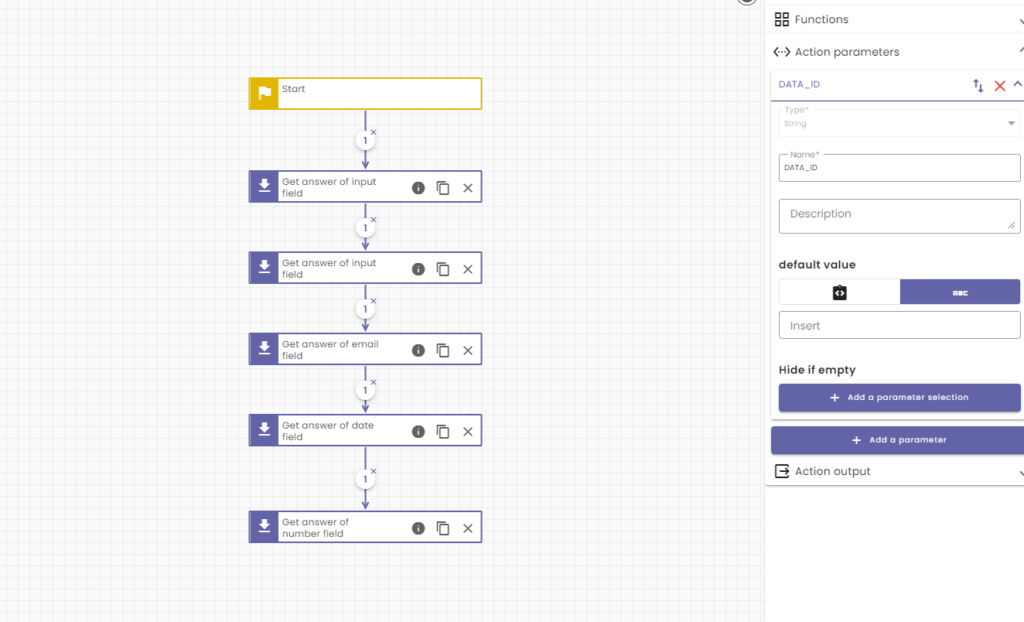 Inheriting parameter in NoCode-X