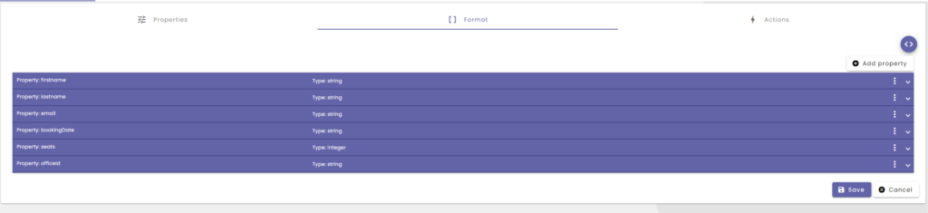 Reservation data format